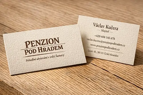 Strukturovaný papír pro vizitky